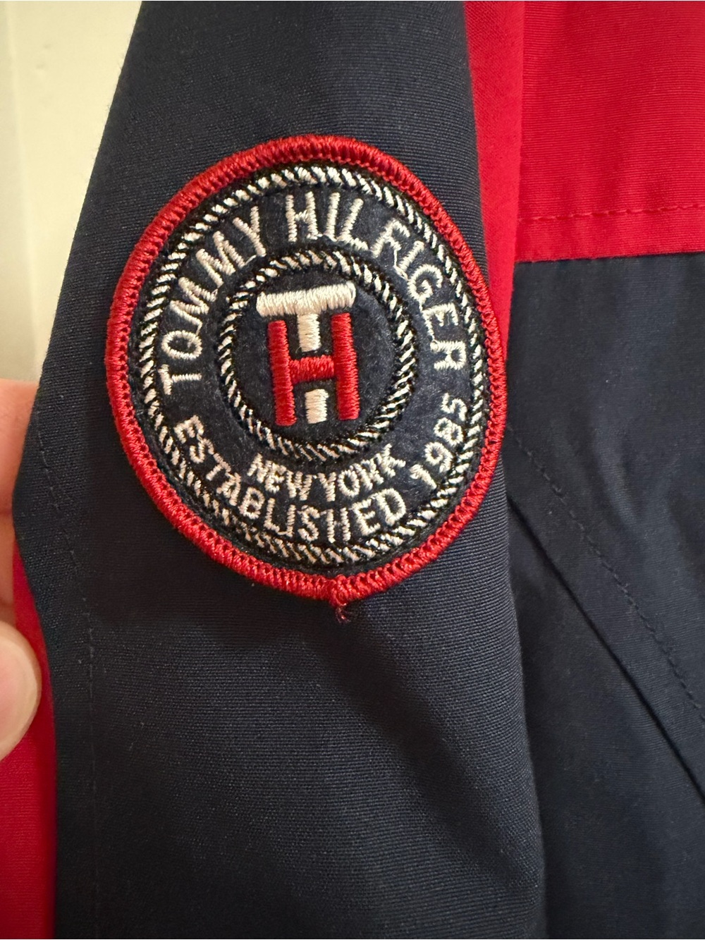 Tommy Hilfiger Red & Navy Ski Hooded Jacket - Picture 7 of 8
